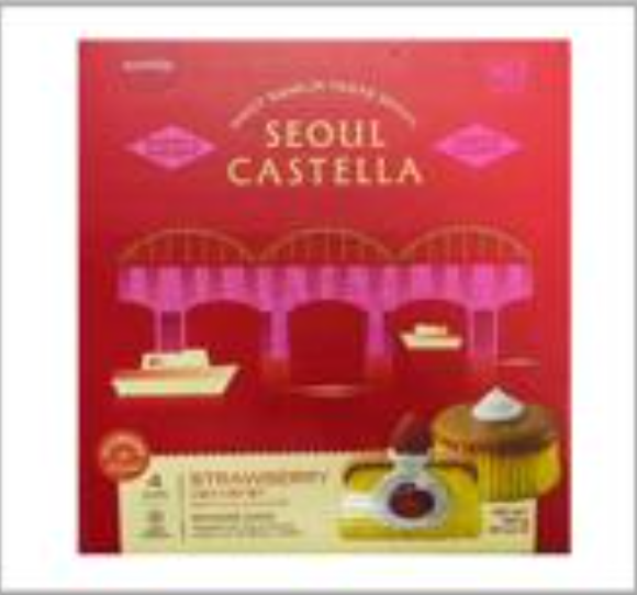 Seoul castella afternoon strawberry cartoon