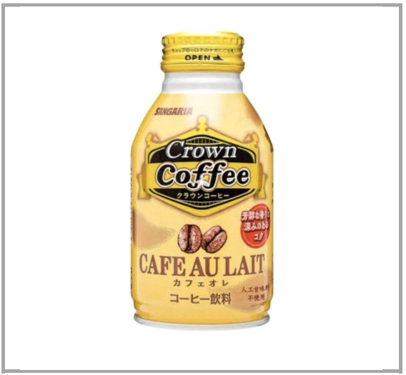 Crown coffe cafe au lait carton