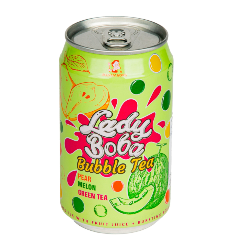 Lady Boba – Pear Melon Iced Tea Green carton
