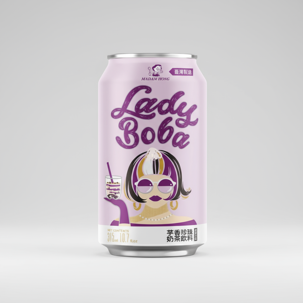 Lady Boba – Bubble Tea (Purple can)