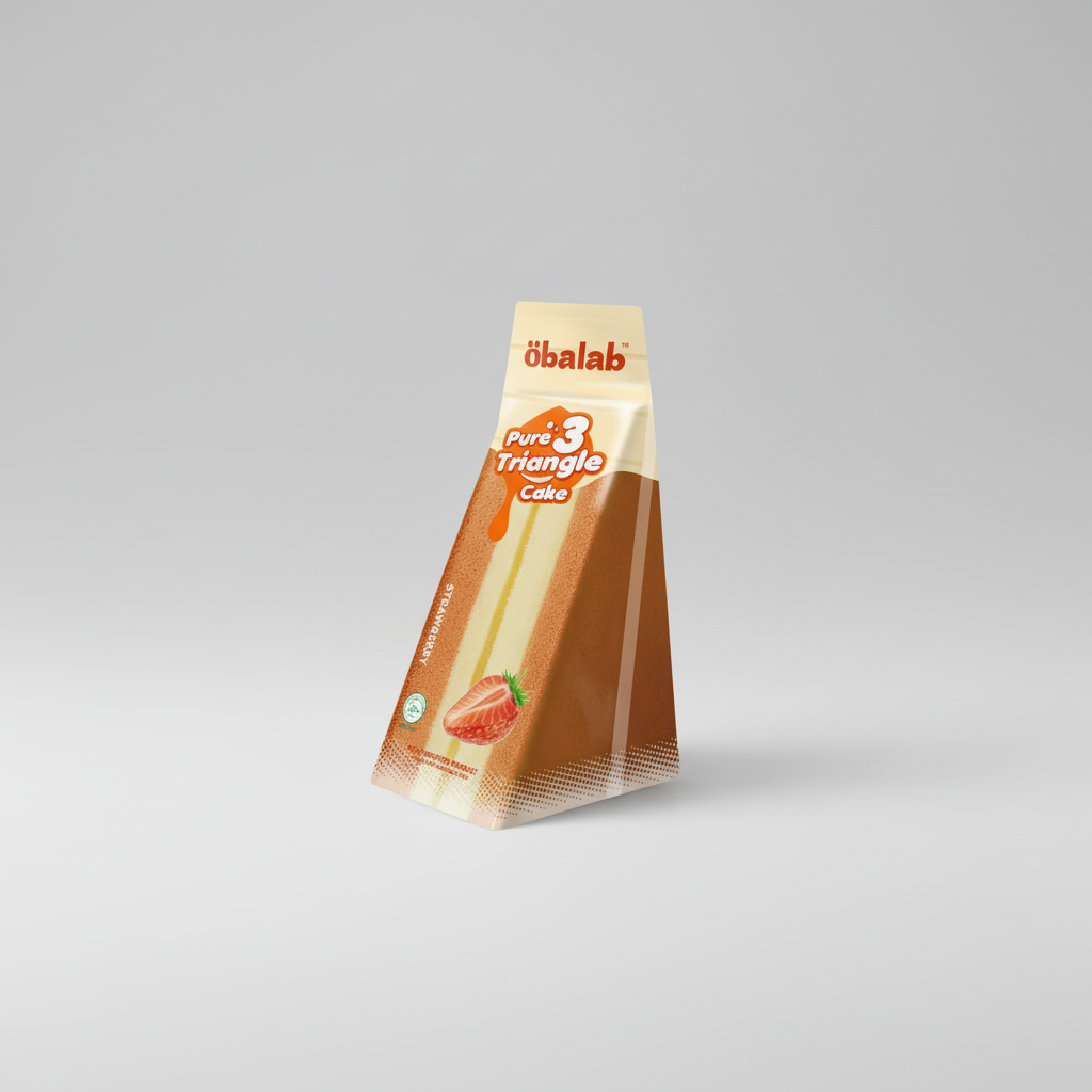 Öbalab Delight 3 Triangle Cake Strawberry Flavour carton