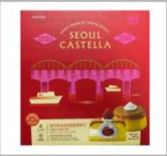 Seoul castella afternoon strawberry cartoon