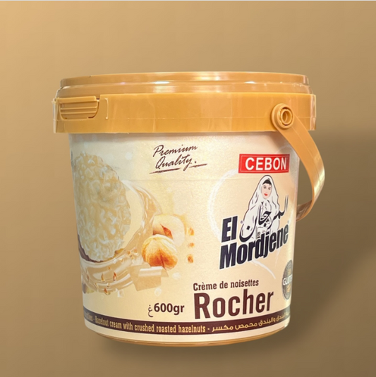 El mordjene cebon cream with crushed roasted hazelnuts cartoon