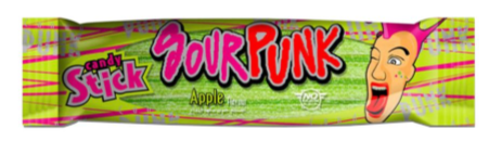Candy stick sour punk apple cartoon