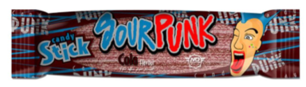 Candy stick sour punk cola cartoon