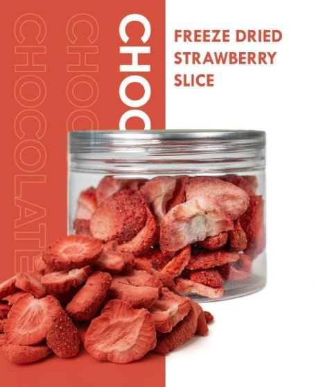Freeze dried strawberry slices  cartoon