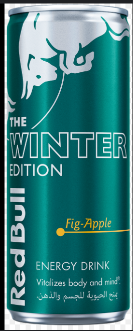 Red bull the winter edition Fig apple cartoon