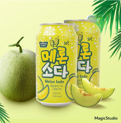 Melon soda carton