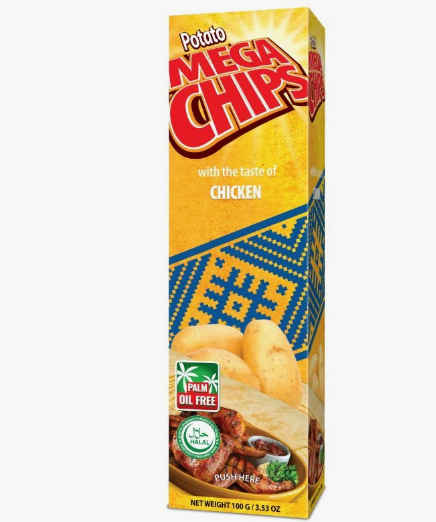 Mega Chips Potato With The Taste Of Chicken carton