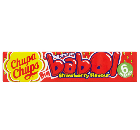 CHUPA CHUPS BIG BABOL STRAWBERRY FLAVOUR SOFT BUBBLE GUM carton