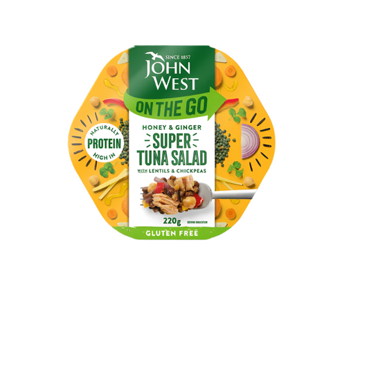 JOHN WEST ON THE GO HONEY & GINGER SUPER TUNA SALAD  carton