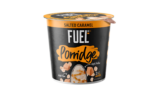 FUEL SALTED CARAMEL PORRIDGE POTS carton