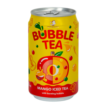 Bubble Tea – Mango Iced Tea (with bursting bubble) carton