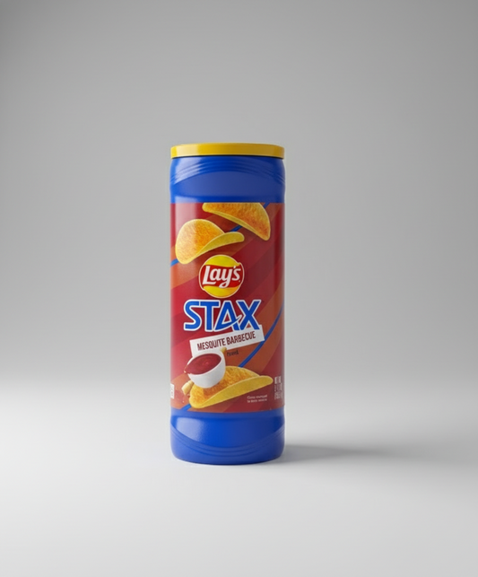 Lay’s Stax – Mesquite Barbecue carton
