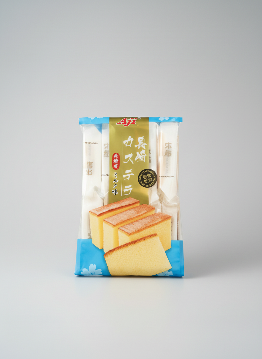 Aji Castella Cake – Milk Flavor carton