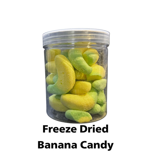 Freeze dried banana candy carton
