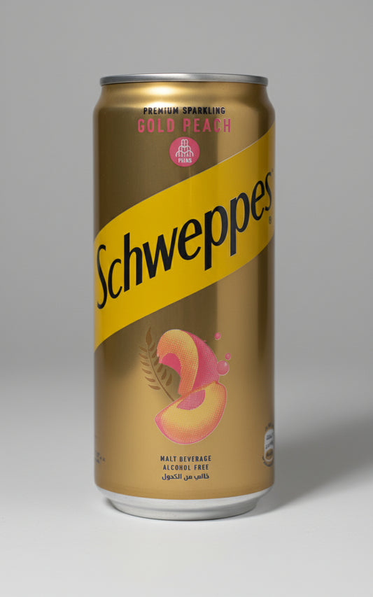 Schweppes Premium Sparkling Gold Peach carton